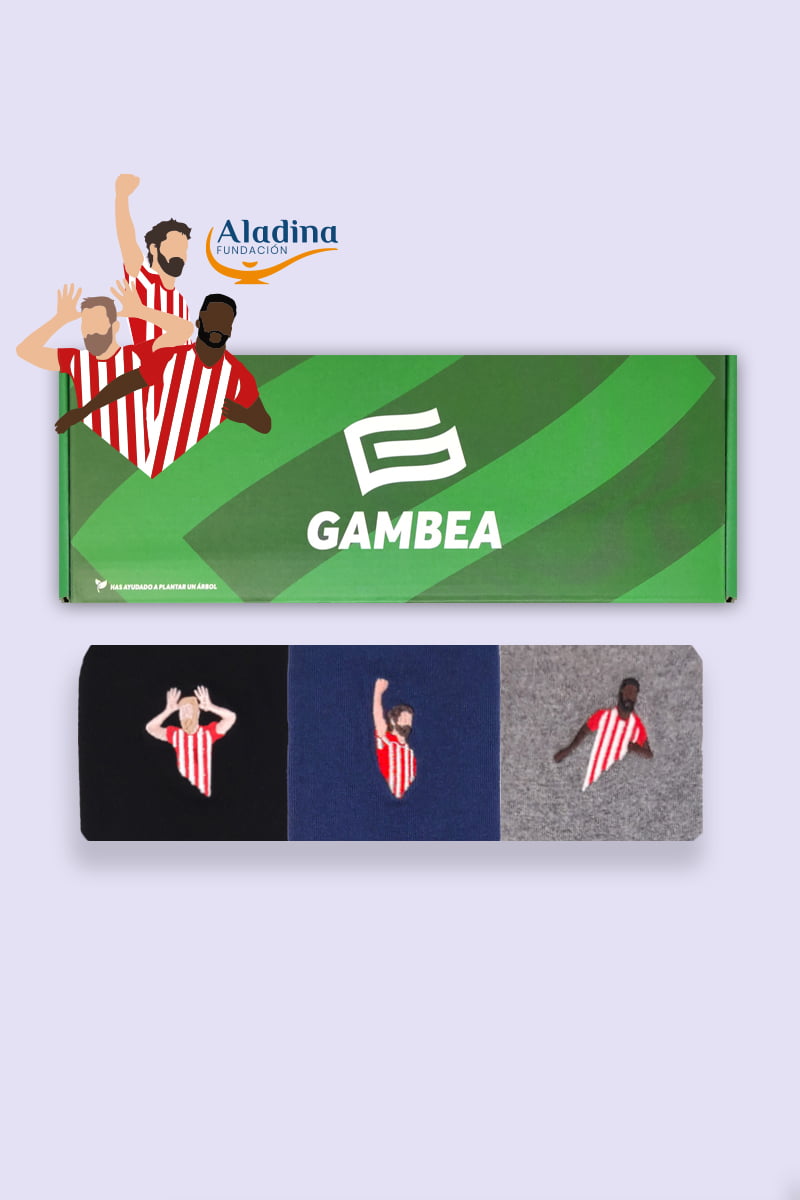 Pack de 3 meias solidárias Iñaki, Iñigo & Raúl García