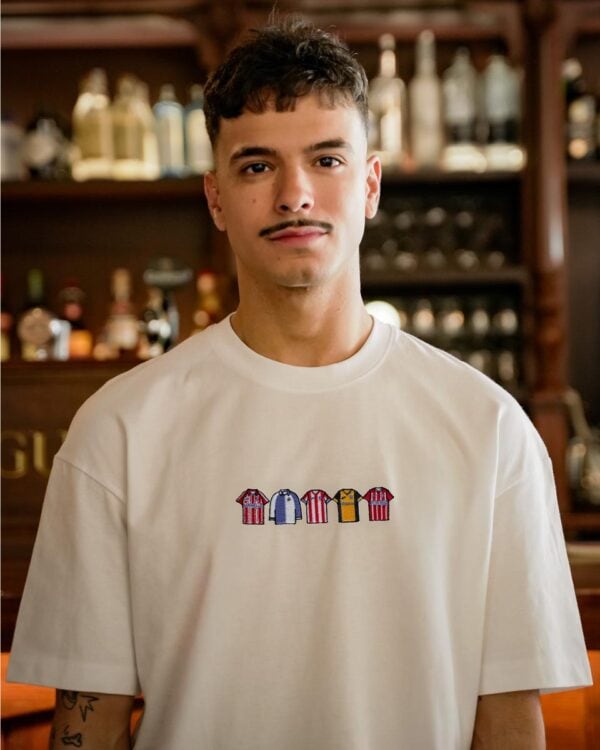 Coleção Rojiblanca 25 camiseta oversize aficion rojiblanco 3