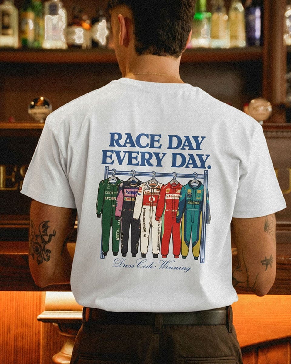 T-shirt Raceday Branca 1 T-shirt Raceday Branca