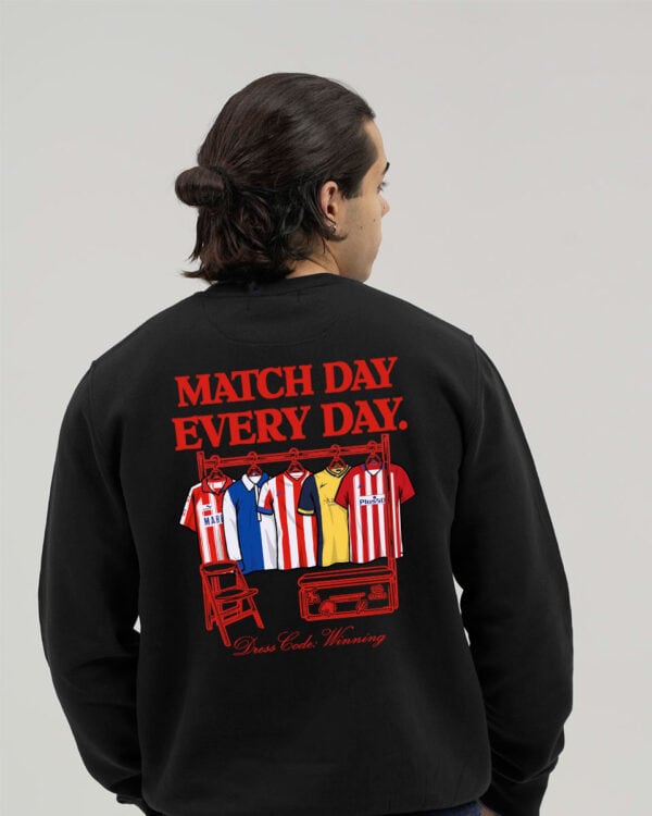 Coleção Rojiblanca 3 sudadera negra rojiblanca matchday 33