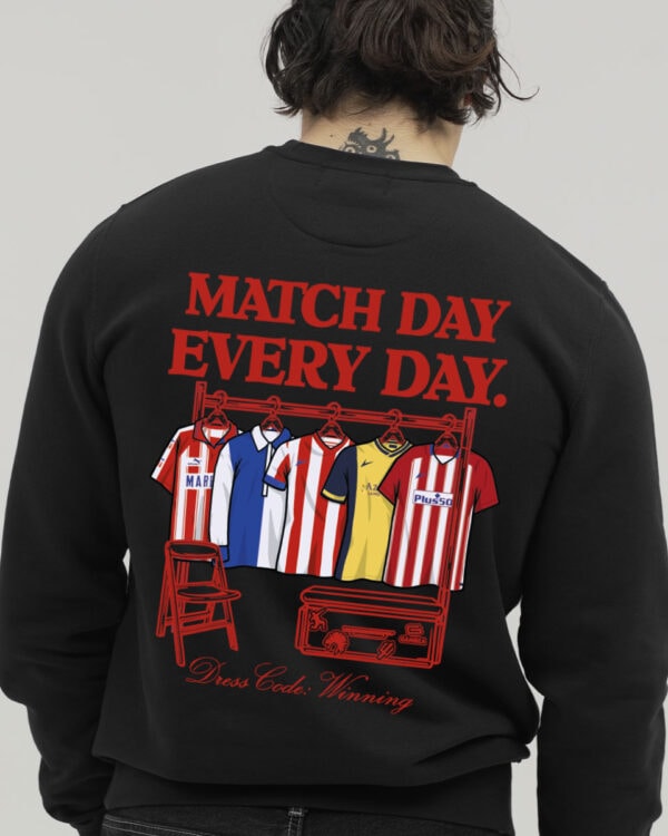 Sudadera Matchday Rojiblanca Black